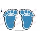 Blue Baby Feet Embroidery Design